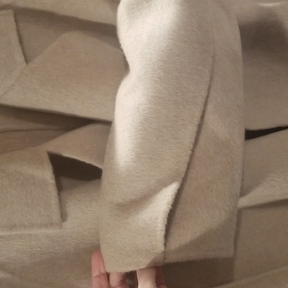 NWT Sylvia Alpaca Wool Belted Trench Coat (Buttermilk) - NAP Loungewear - Picture 12 of 15
